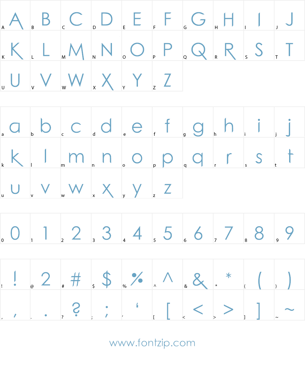 Reza Zulmi Sans Font Character